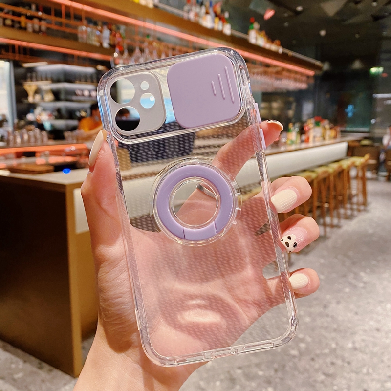Ốp điện thoại trong suốt có giá đỡ nhẫn cho iPhone 13 12 Mini Pro Max 11 Pro Max X Xr Xs Max 8 7 Plus Se 2020