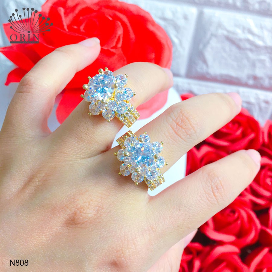 Nhẫn Đá Nhô 💎𝑭𝑹𝑬𝑬𝑺𝑯𝑰𝑷 💎 Nhẫn nữ hột cao đính đá cao cấp bền màu