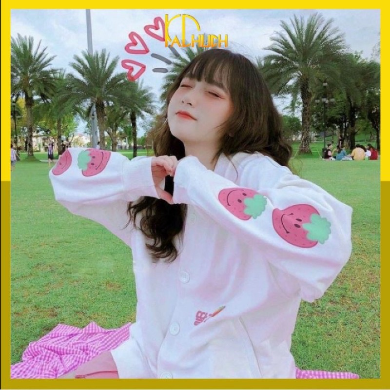 Áo khoác Cardigan Dâu mẫu siêu xinh cho các nàng, vải nỉ freesize