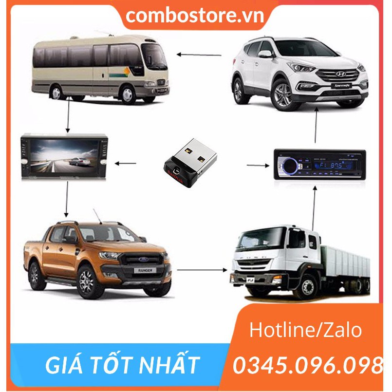 USB ô tô, USB xe hơi Siêu nhỏ gọn, có sẵn nhạc chuyên dùng cho Ô tô | BigBuy360 - bigbuy360.vn