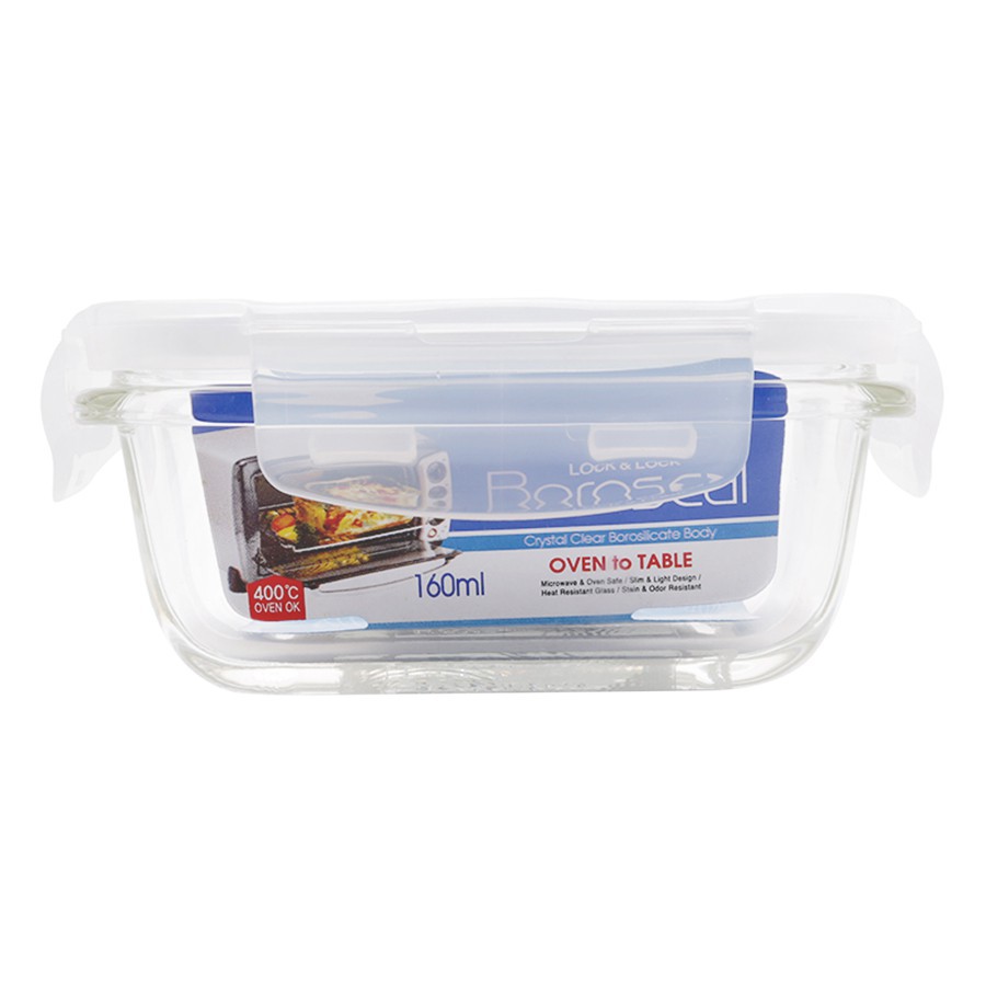 Hộp thủy tinh chịu nhiệt Lock&amp;Lock Clear hình chữ nhật 430ml Katigiadung