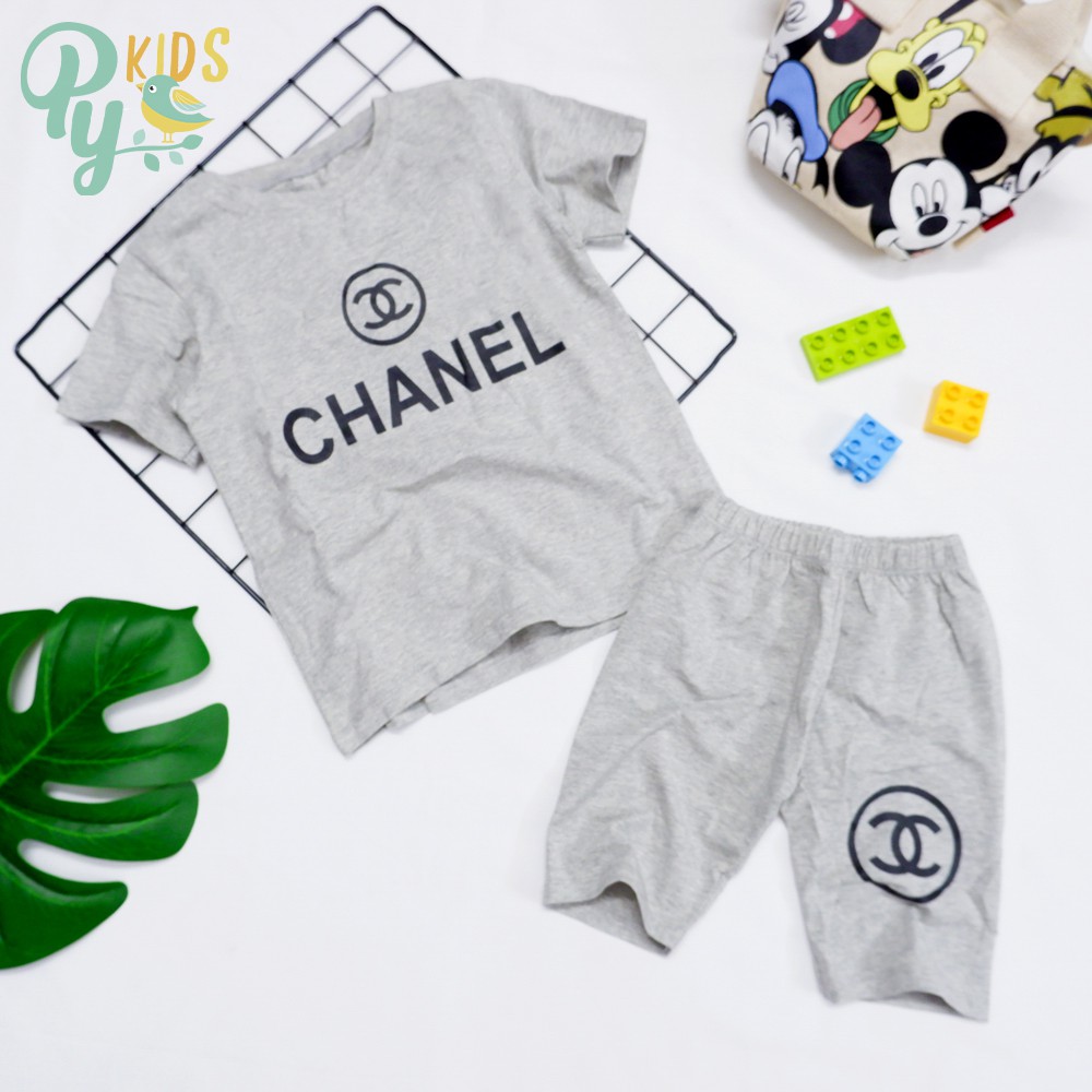 Bộ lửng gấu dây rút / Chan.nel / hoa cúc hở vai, cotton cho bé gái từ 8-38kg