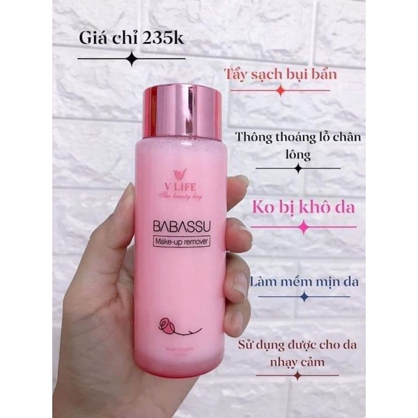 Tẩy trang BABASSU Vlife [HÀNG CHÍNH HÃNG] | BigBuy360 - bigbuy360.vn