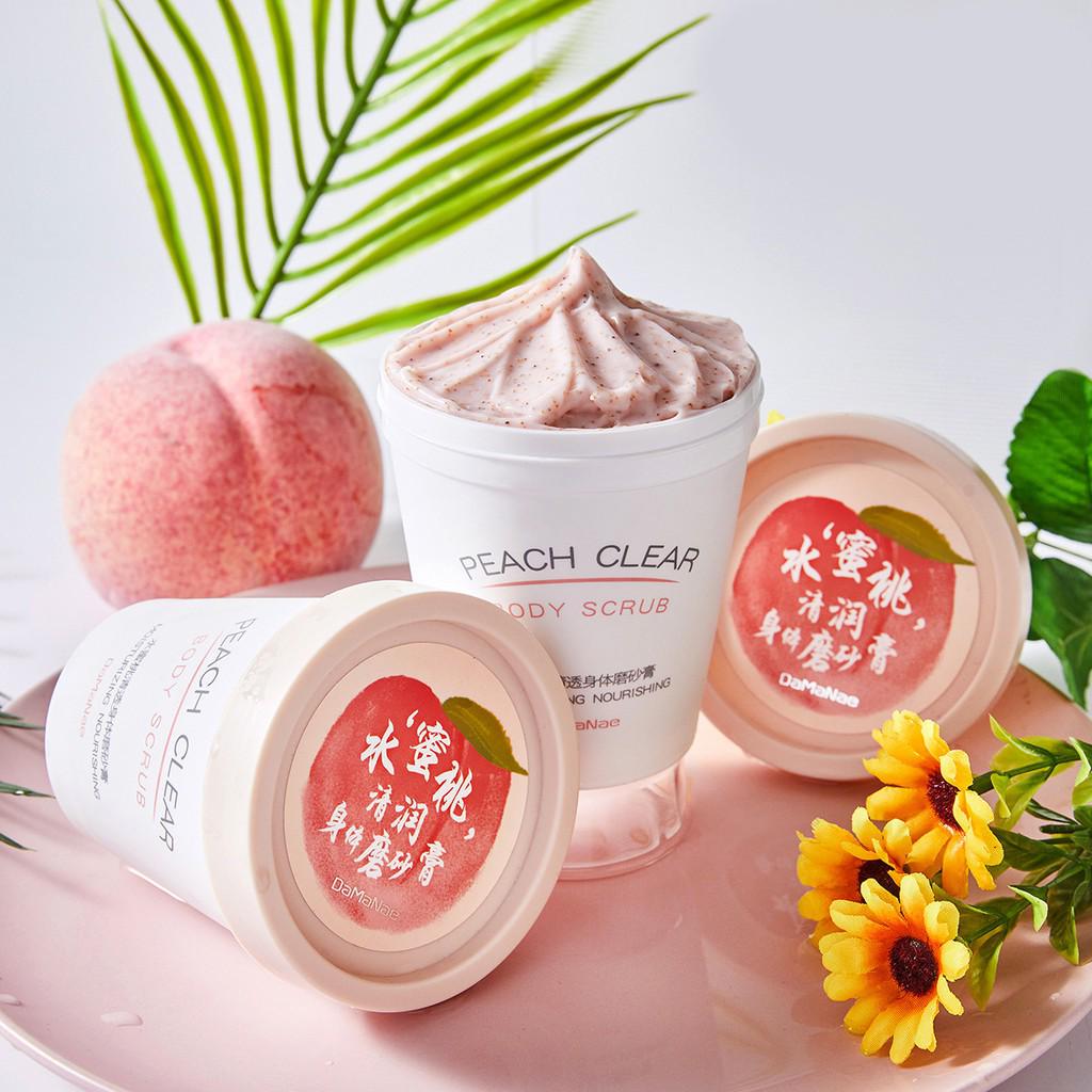 [200ML] Kem Tẩy Da Chết Body Đào Peach Clear - Kem Tẩy Tế Bào Chết Cơ Thể Toàn Thân Hương Đào Cho Da Mềm Mịn Thơm Tho