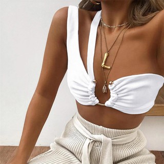 Áo croptop dây chéo