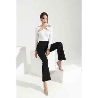 ÁO BODYSUIT CỔ SAO TRẮNG