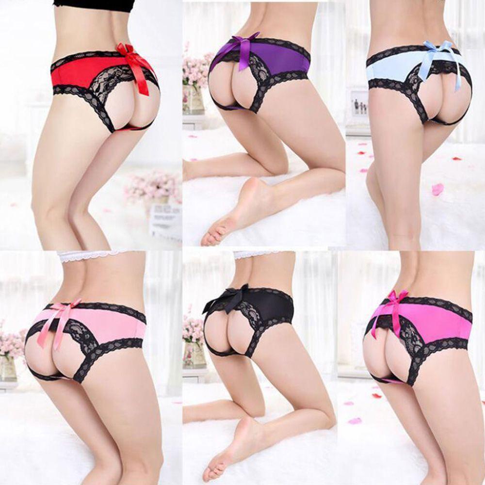 Quần Lót Lưới Phối Ren Thoáng Khí Đính Nơ Gợi Cảm Thoải Mái Cho Cặp Đôi Mới