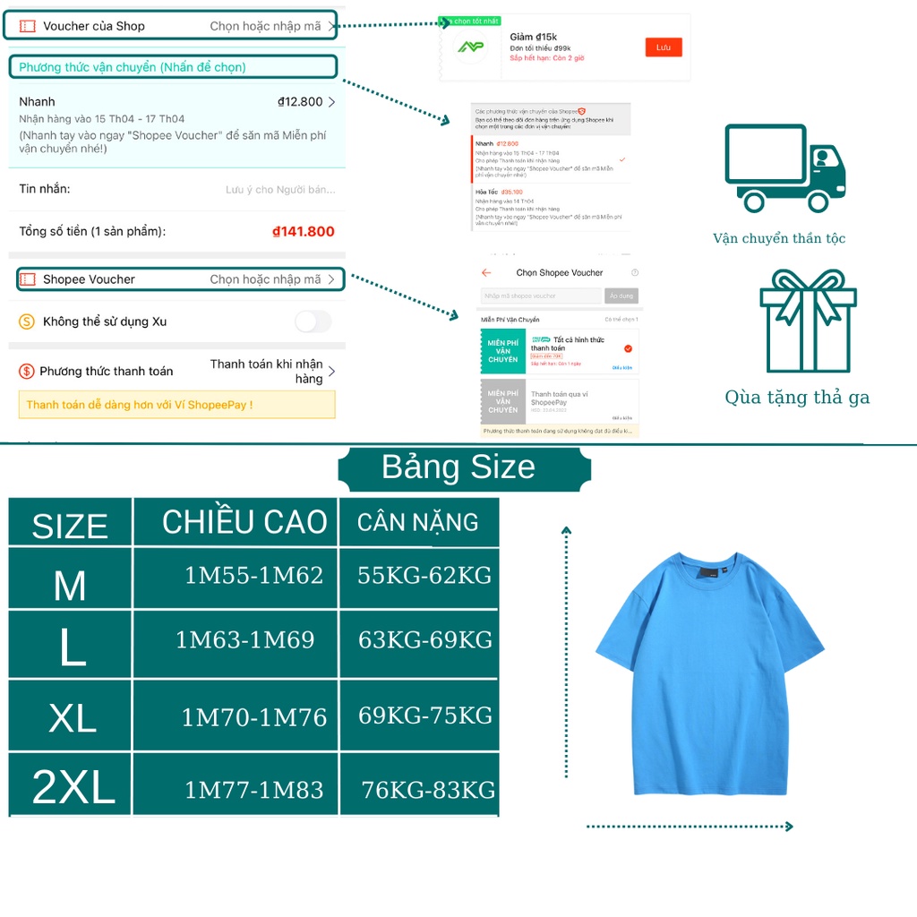 Áo thun Unisex NPV Basic Tee phông trơn nam-nữ tay lỡ form rộng 9 màu