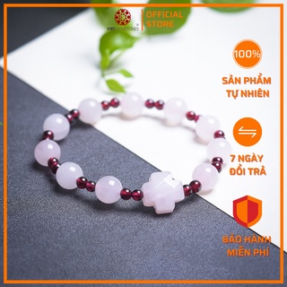 Vòng chuỗi mân côi TA Hồng tự nhiên 10mm | VietGemstones