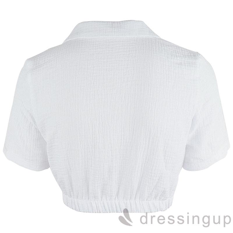 Áo ngắn tay màu sắc đơn giản thiết kế thời trang | BigBuy360 - bigbuy360.vn