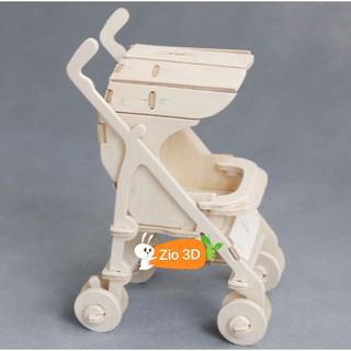 Mô hình lắp ráp gỗ 3D Xe Đẩy