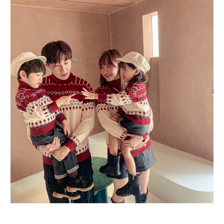 Áo len gia đình, áo len thổ cẩm QCCC