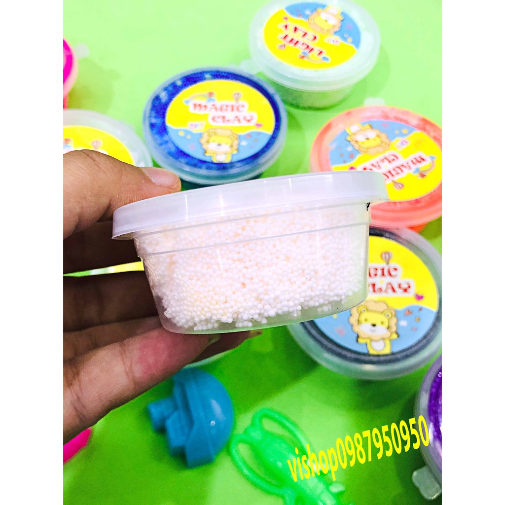 đồ chơi slime - hộp xốp cực dẻo mềm mã RZF61 N5 bên