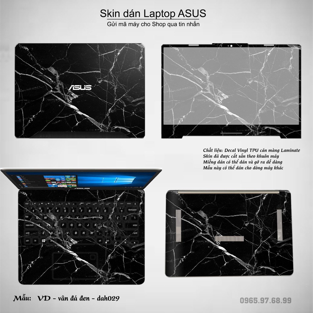 Skin dán Laptop Asus in hình vân đá _nhiều mẫu 3 (inbox mã máy cho Shop)