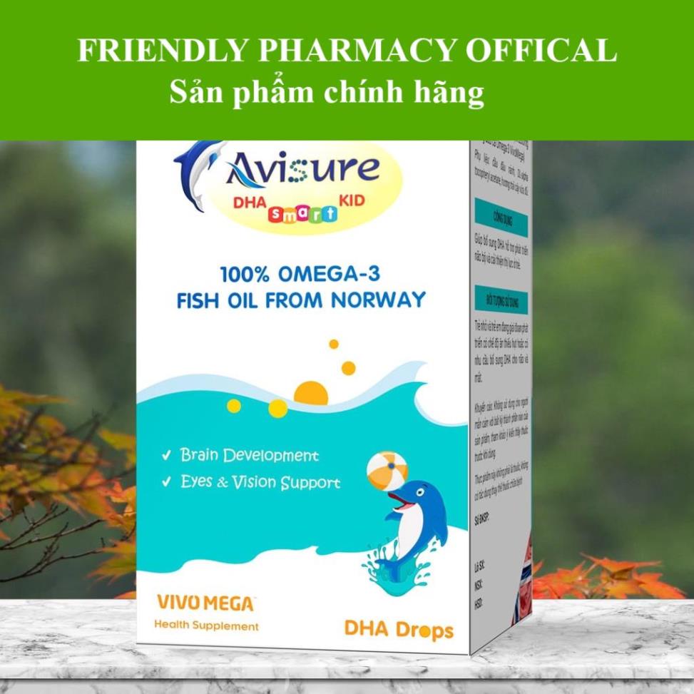 AVISURE DHA SMART KID – DHA nhỏ giọt cho trẻ sơ sinh, hỗ trợ phát triển não bộ và cải thiện thị lực ở trẻ (20ml)