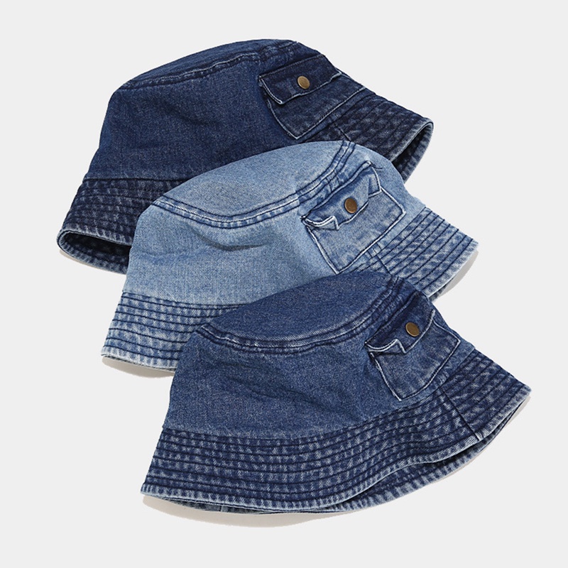 Nón Bucket Denim Phong Cách Cao Bồi Hip Hop Thời Trang Cho Nam Nữ
