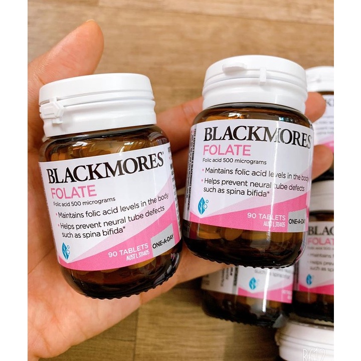 Blackmore Folate 500mcg 90 viên Úc bổ xung axitfolic của Úc