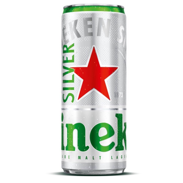 Thùng bia 24 lon Heineken Sliver lon cao 330ml.