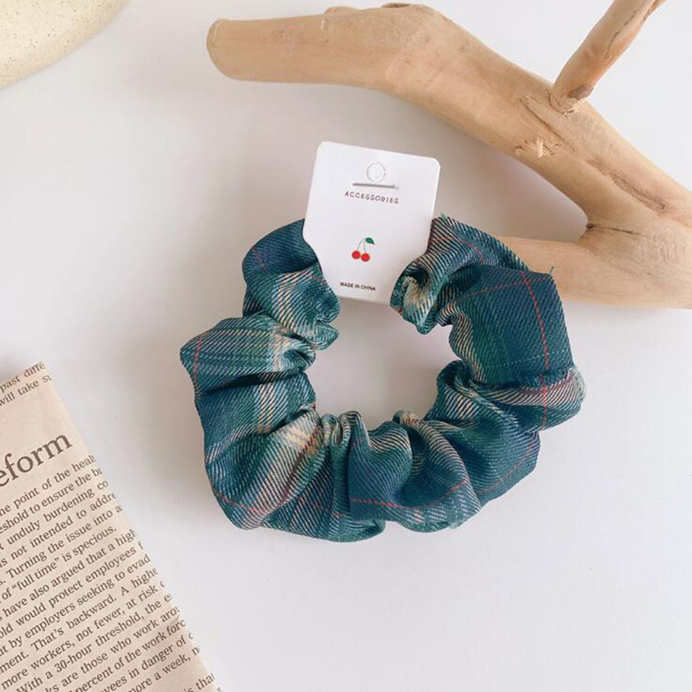 Dây Buộc Tóc Họa Tiết Sọc Xanh Dương Phong Cách Hàn Quốc Cho Nữ  (Hair Scrunchies)