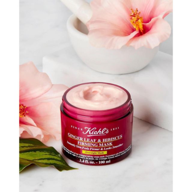 Mặt nạ ngủ làm căng sáng da, giảm nhăn Kiehl's Ginger Leaf & Hibiscus Firming Overnight Mask mini