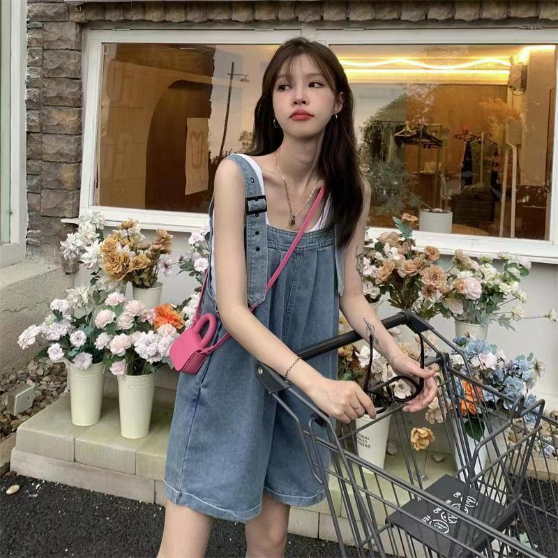 Quần Yếm Ngắn Phong Cách Hàn Quốc Size Lớn Thời Trang Mùa Hè Hàng Mới Dành Cho Nữ