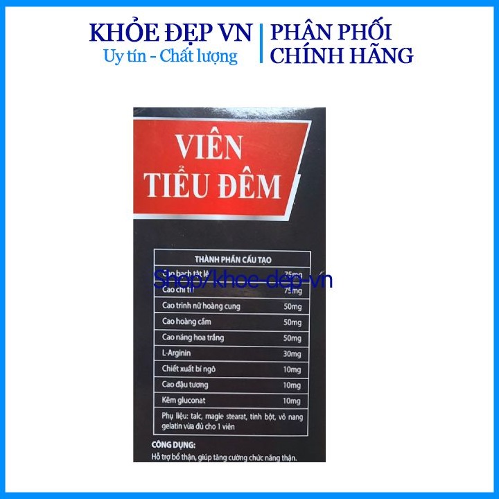 Viên tiểu đêm thảo dược ngăn ngừa tiểu đêm , tiểu nhiều lần , tiểu không tự chủ đái dầm hộp 30 viên