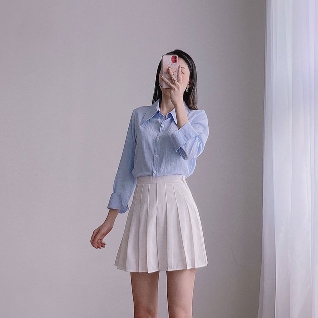 SALE 77K Áo sơ mi cotton linen oversized