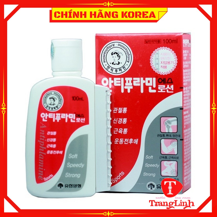 Dầu nóng hàn quốc Antiphlamine chính hãng, hộp 100ml - tranglinhkorea