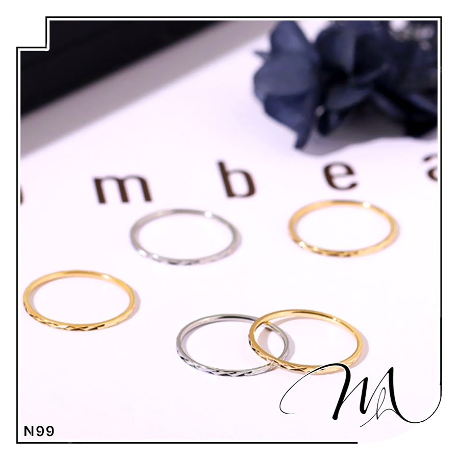 Nhẫn nữ Titan bản mảnh chạm khắc quả trám - Măng's House N99