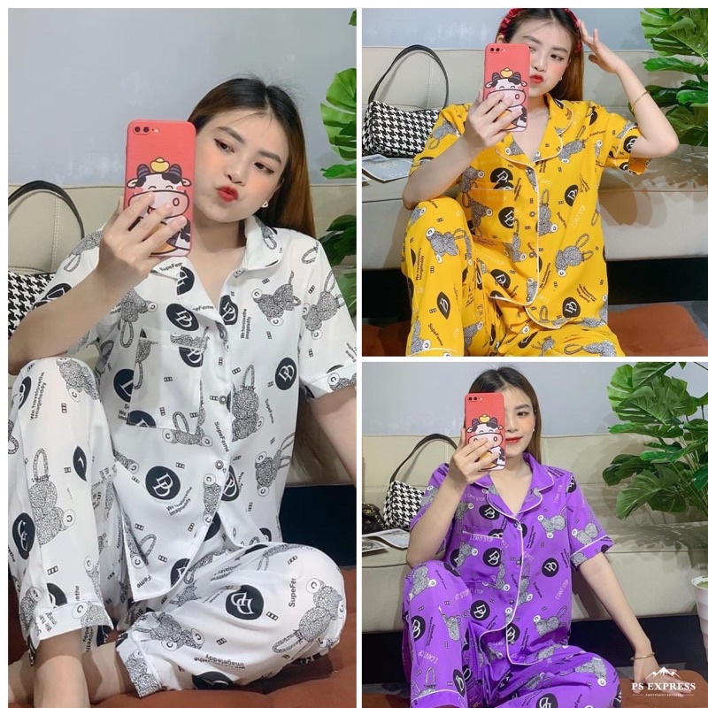 BỘ PIJAMA MẶC NHÀ CHẤT KATE (ẢNH THẬT SHOP CHỤP) FREESIZE 40-55KG #T01 | BigBuy360 - bigbuy360.vn