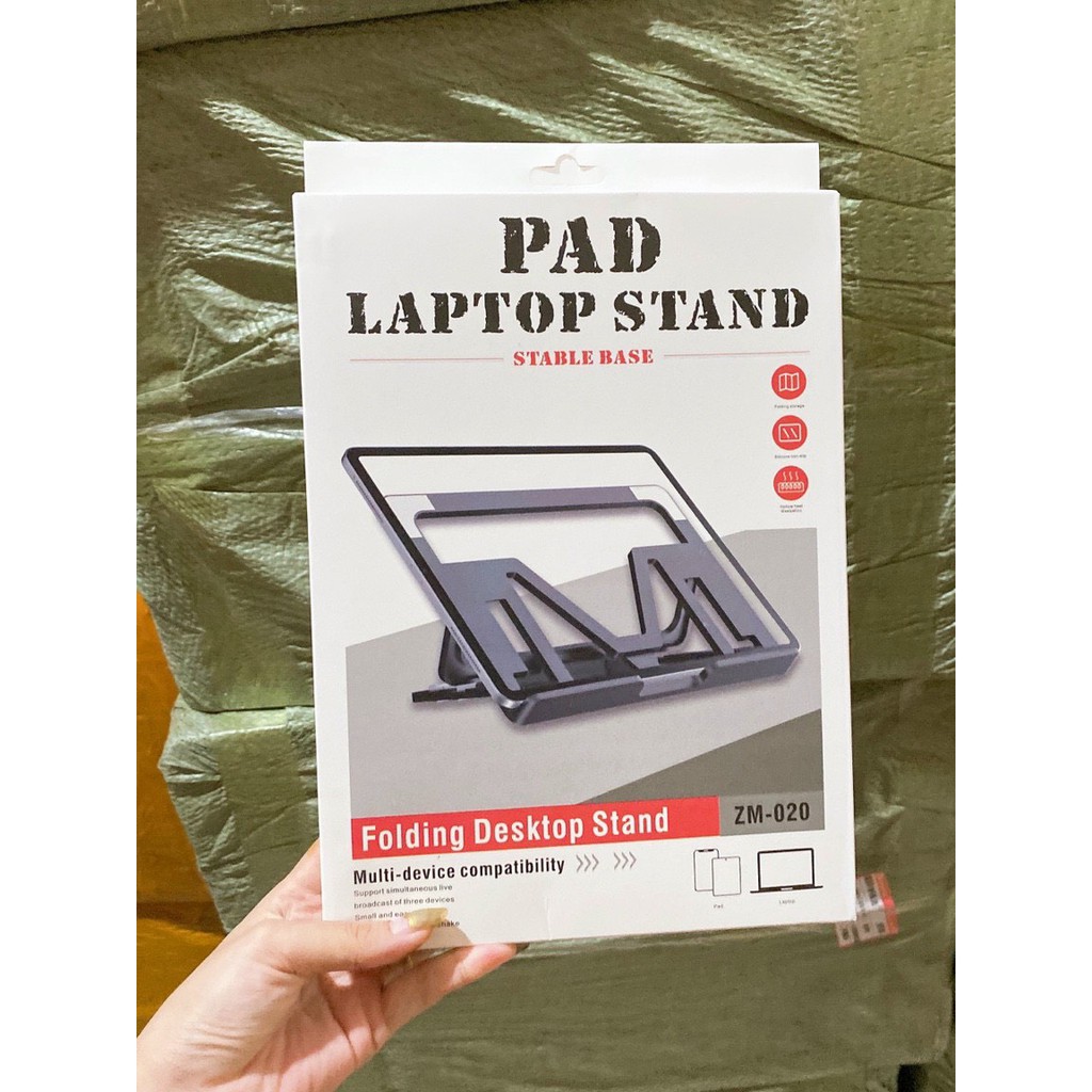 Giá Đỡ Laptop/Macbook/iPad Được Làm Bằng Nhựa ABS Cao Cấp Gấp Gọn, Điều Chỉnh Độ Cao Chắn Chắn, Giúp Tản Nhiệt Tốt | BigBuy360 - bigbuy360.vn