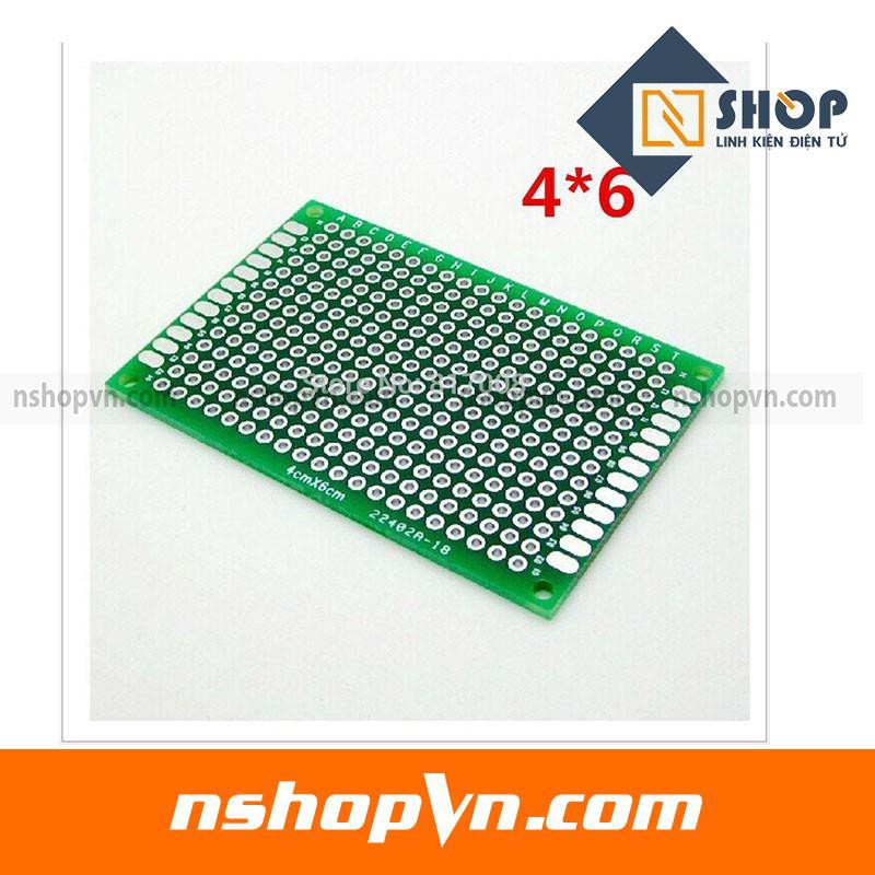 Test board hàn, Bản mạch hàn 2 mặt 4x6cm sợi thủy tinh