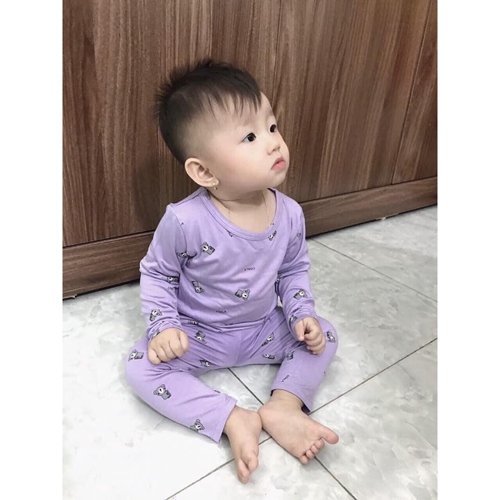 Đồ bộ cho bé dài tay chất thun lạnh AM582 - đồ bộ bé trai và đồ bộ bé gái dài tay