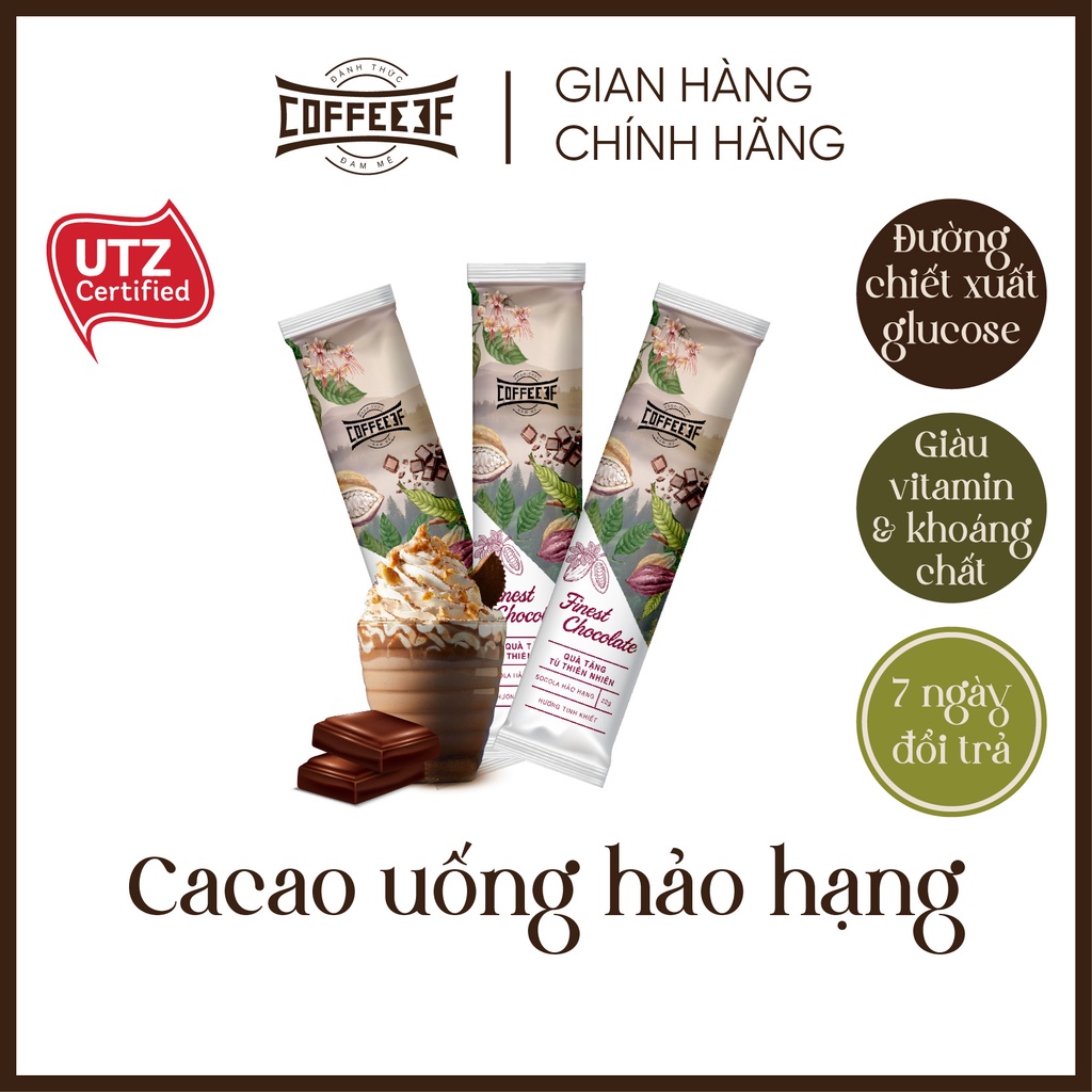 Bộ sản phẩm 5 gói các loại cà phê hòa tan và cacao Đắk Lắk - COFFEE 3F