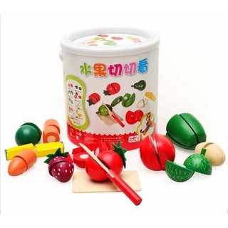 Bộ cắt hoa quả bằng gỗ 30 chi tiết.