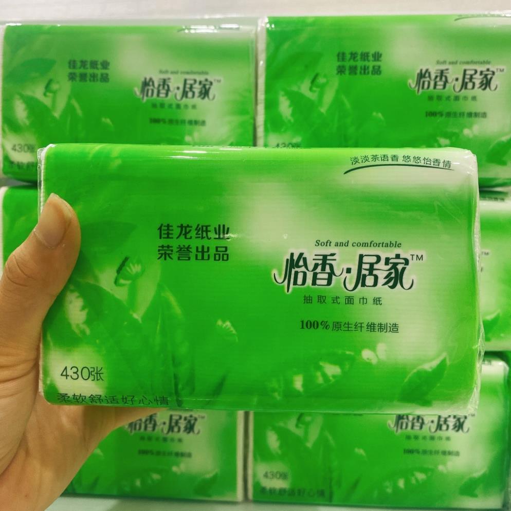 Dây 8 gói giấy ăn rút Trà xanh siêu dai, mềm, đẹp