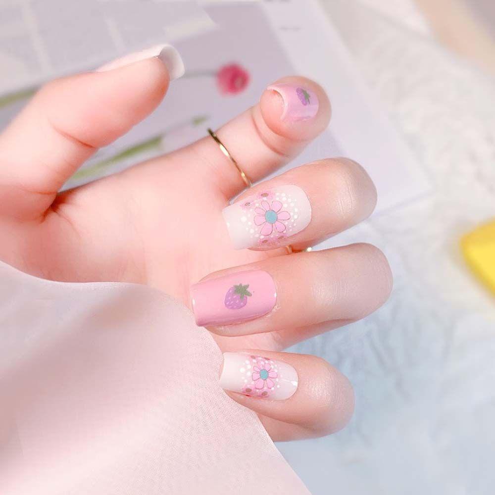 OCEANMAP Miếng Dán Trang Trí Móng Tay Họa Tiết Hoạt Hình / Hoa / Cầu Vồng