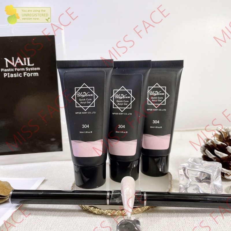 gel gôm nhũ hồng nhạt mã 304