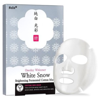 Lẻ miếng mặt nạ dưỡng trắng Nella Oneday Whitener White Snow Brightening Fermented Mask