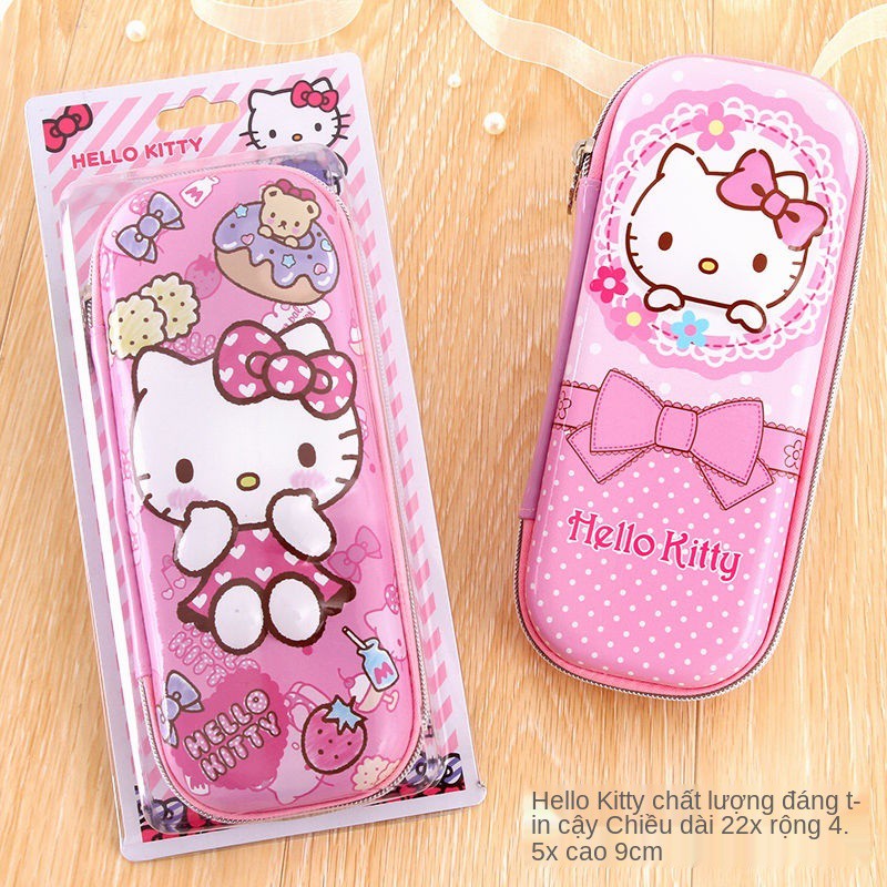 Hộp đựng bút chì cô gái Hello Kitty KT mèo cho học sinh tiểu và trung đa chức năng dễ thương miễn phí vận chuyển