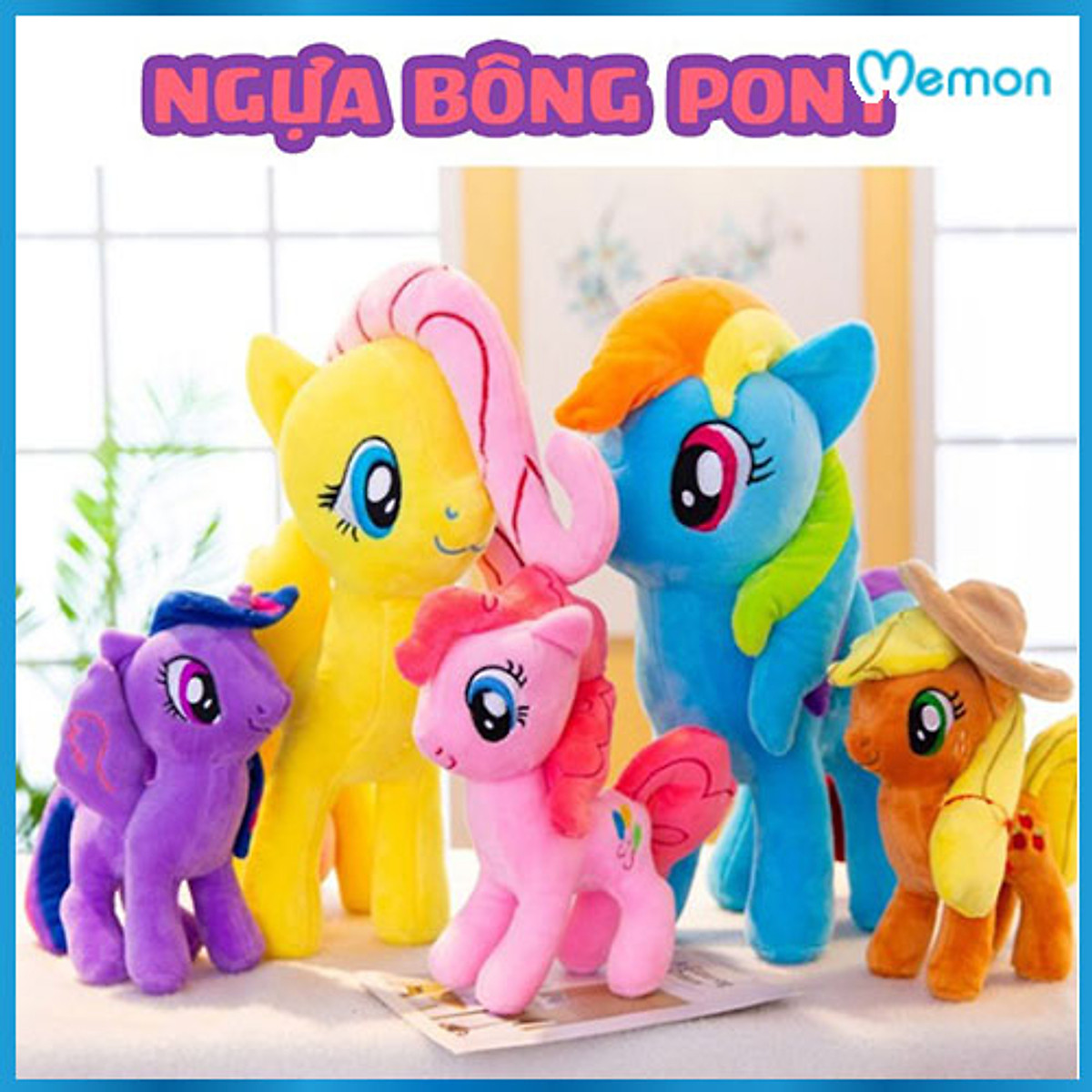 Mua ngay Gấu bông Ngựa Pony cao cấp - Hàng chính hãng Memon - Đồ chơi thú nhồi bông Ngựa Pony, Chất liệu Bông gòn PP