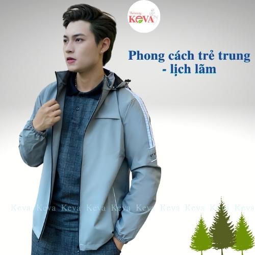 Áo Khoác Nam Cao Cấp Đẹp Hot Nhất 2022, Áo Gió Nam Đẹp Dáng Thể Thao Vải Tráng Bạc Chống Nước, Keva