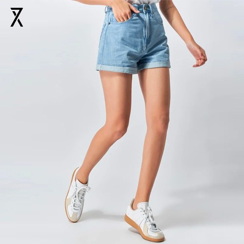 Quần Short Jeans Lưng Cao Nữ Couple TX WSR 2001