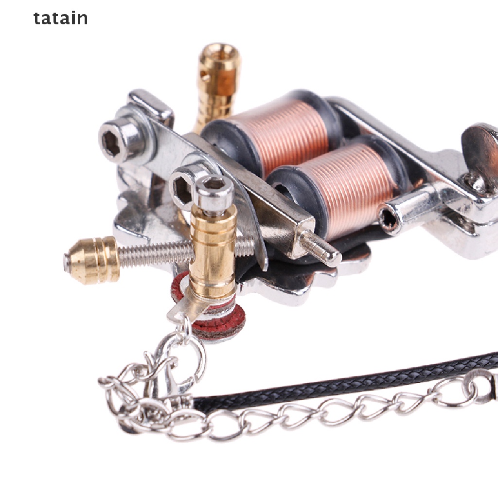 [TAT] 1X Mini Tattoo Machine Tattoo Keychain Key Holder Punk Style As Pendant Ornament CVX
