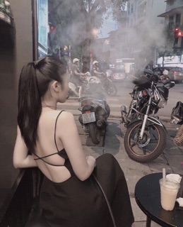Đầm maxi đan dây lưng