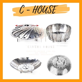 Xửng hấp thức ăn inox gấp gọn đa năng loại lớn 27cm tiện lợi cho gia đình