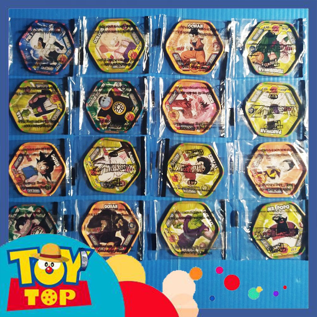 Một thẻ] Thẻ bài Toonies Dragon Ball Z dạng xu thiếc leng keng - Thẻ lục giác còn seal