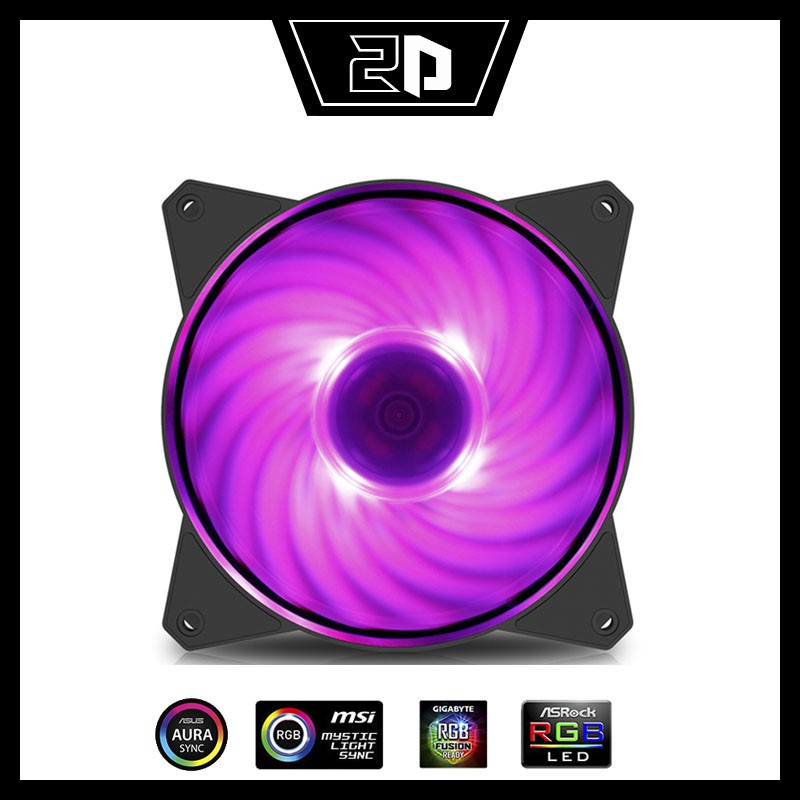 Quạt Cooler Master MASTERFAN MF120R RGB đồng bộ RGB Fusion, Aura Sync, Mystic Light