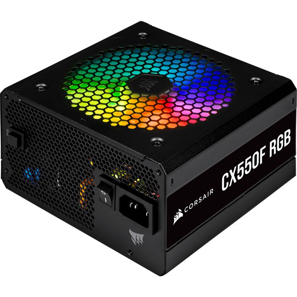 Nguồn máy tính Corsair CX550F RGB Black/White 80 Plus Bronze - Full Modul (CP-9020216-NA/CP-9020225-NA)- hàng chính hãng