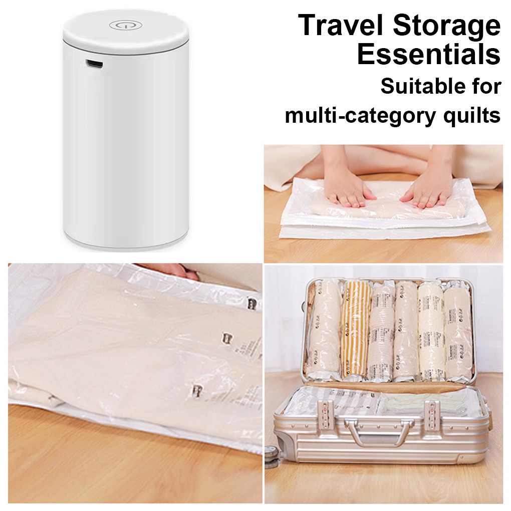 Vacuum Sealer Reusable Clothes Packing Sealing Device Preservation Portable Space Saver Automatic Handle Pump Camping